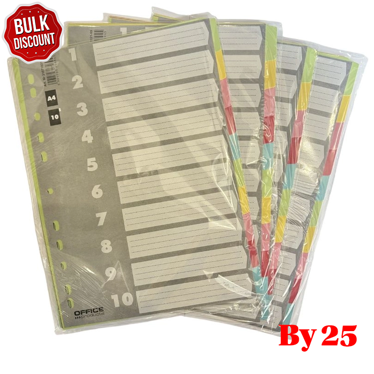 BULK DISCOUNT: Box with 25 Packets of 10 Carton Dividers (Office)